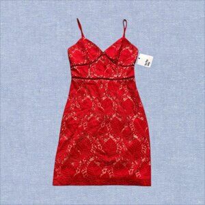 🛎️ 5/$20 NWT Revolve By the Way Lace Overlay Mini Dress Size XXS